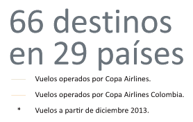 66 destinos en 29 países